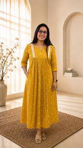 Mustard Yellow Handloom Cotton Kurti