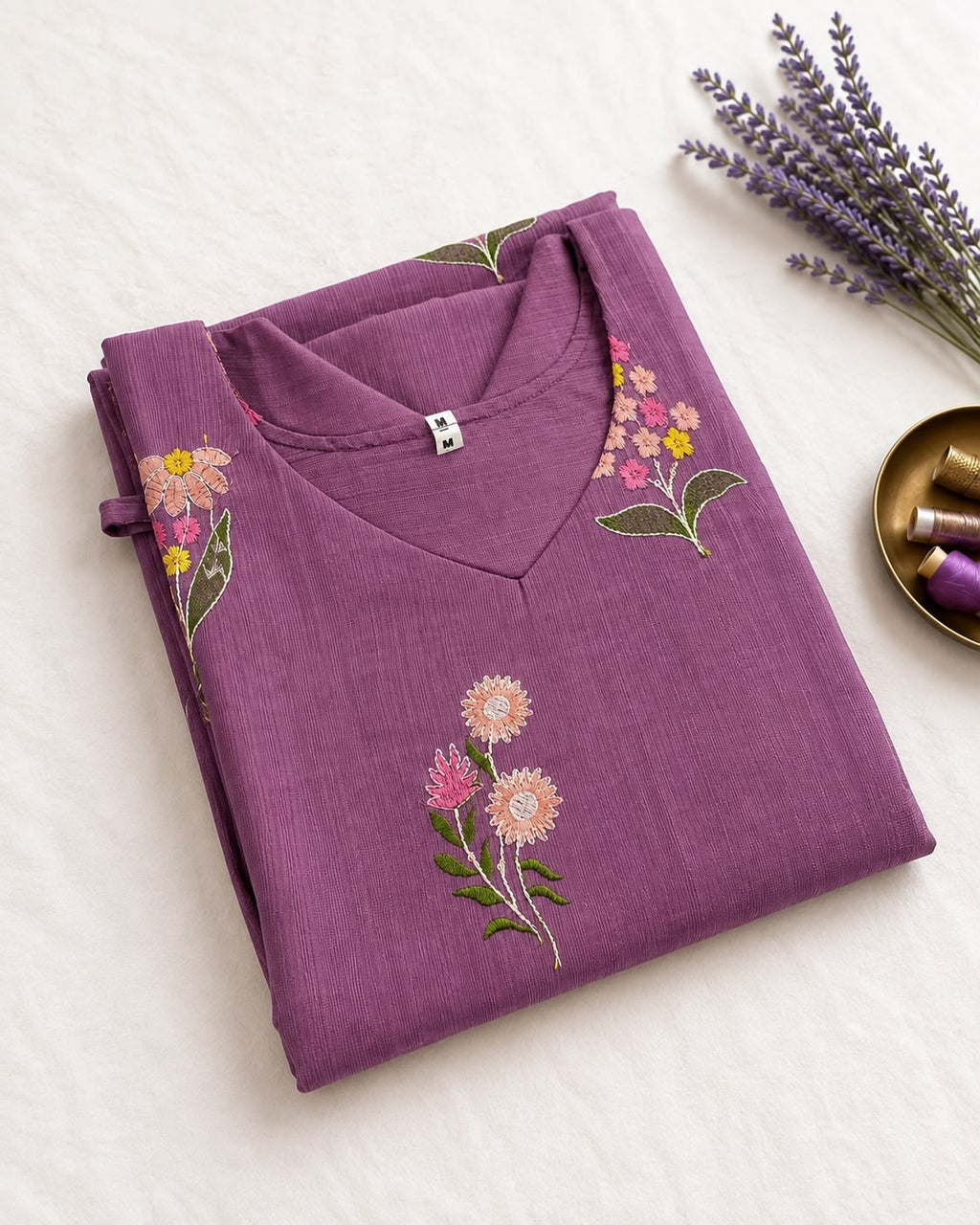 Vatican Cotton Thread-Embroidered Co-ord Set