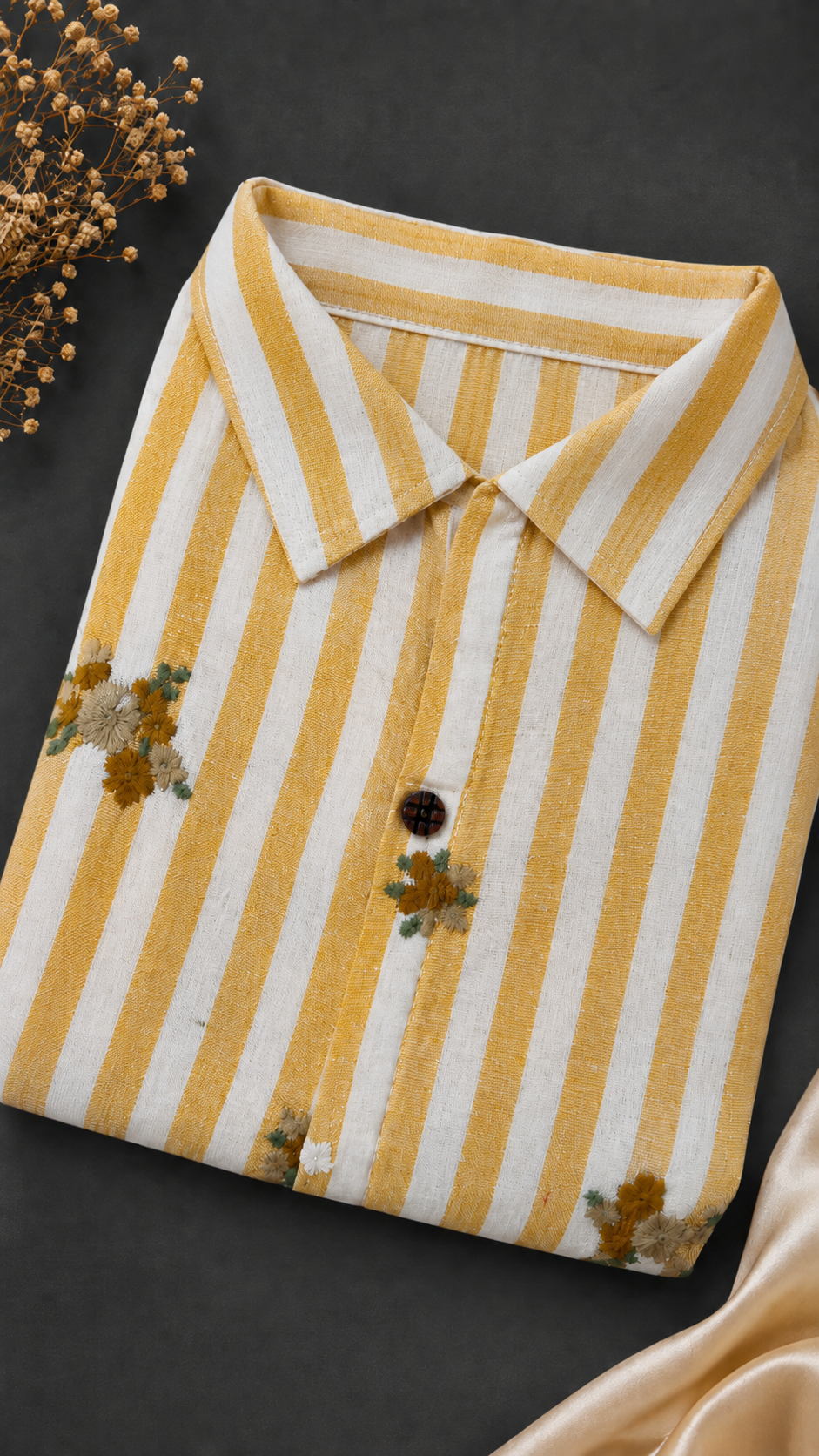 Striped Jute Cotton Kurti