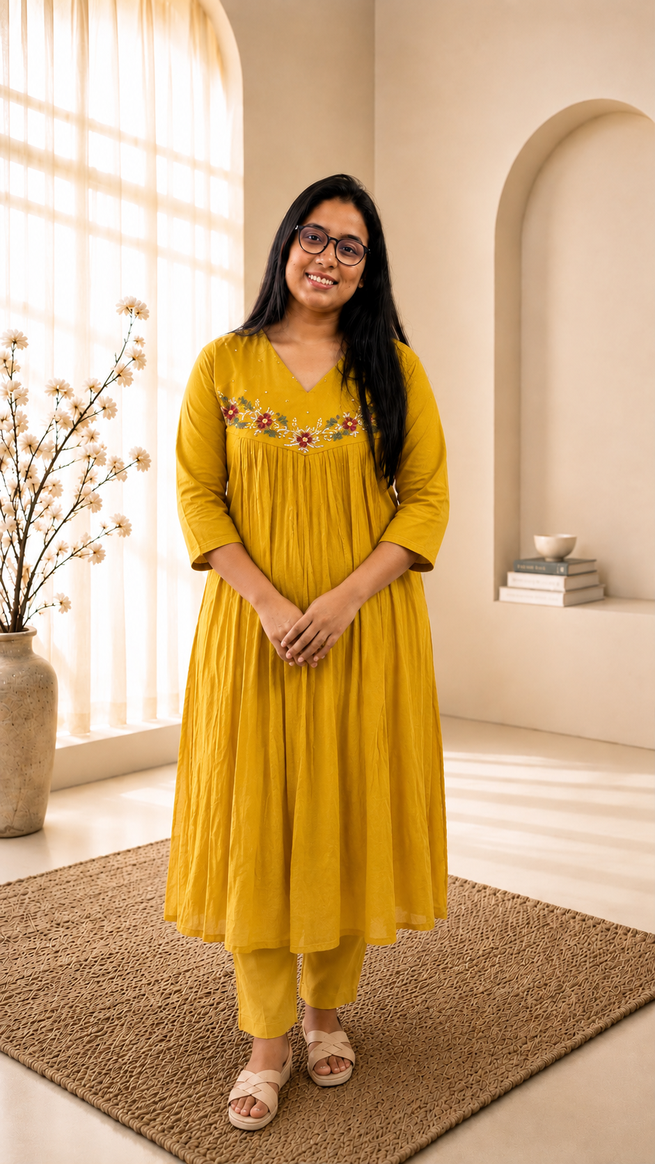 Mustard Yellow Soft Silk Co-ord Set